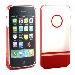 iPhone 4 4S Two Tone Case (ClearRed)